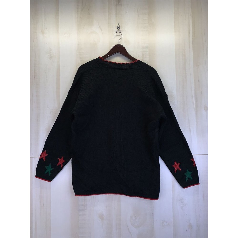Vintage Holiday Time USA Made Womens Knit Christmas Theme Cardigan Sweater M-NWT - Picture 5 of 7